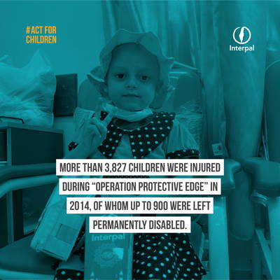 More than 3,827 children were injured during 'Operation Protective Edge' in 2014, of whom up to 900 were left permanently disabled