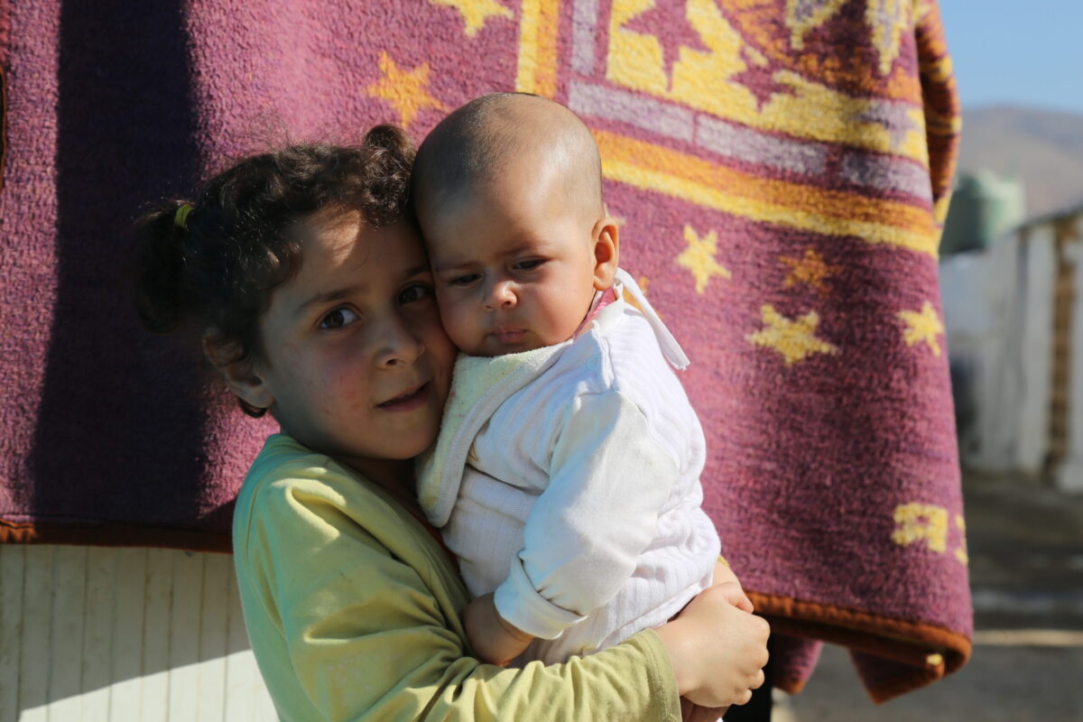 Interpal Beneficiary - A Palestinian child seen at Lebanon's Bekaa Valley refugee camp